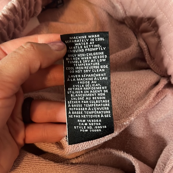 NWT 7 For All Mankind Jogger Sweatpants Mauve Blush size XS - Picture 4 of 6